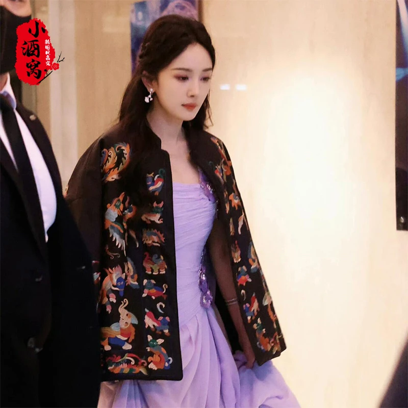 [惊鸿]小酒窝新国风 春秋时尚气质刺绣外套-71/589