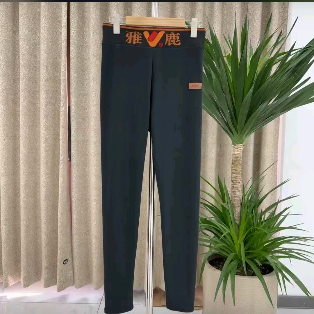 秋季新款大码时尚洋气显瘦减龄百搭实用高腰高弹双面绒保暖打底裤