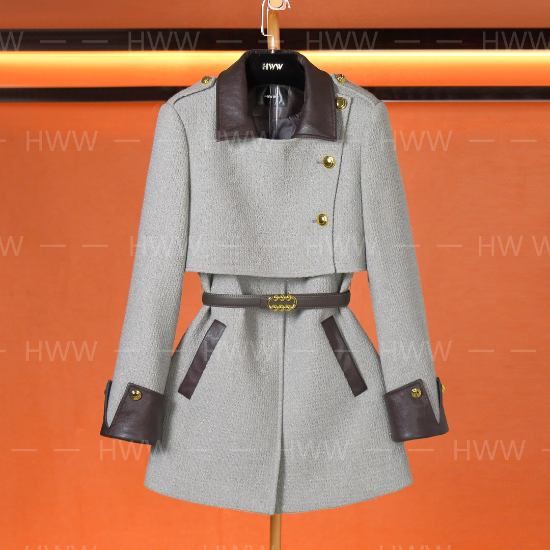 白鹅绒冬季轻奢气质时尚经典设计师收腰显瘦鹅绒服DHZHJ406823