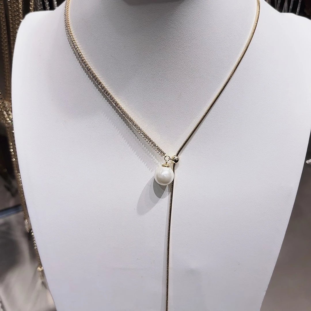 锆石纯铜合金项链