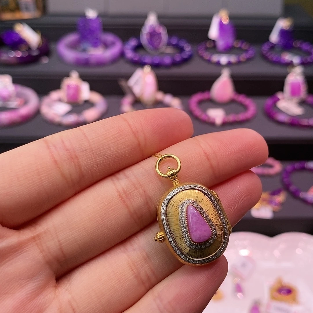 苏纪石（舒俱来）18K金镶嵌吊坠(不含链)