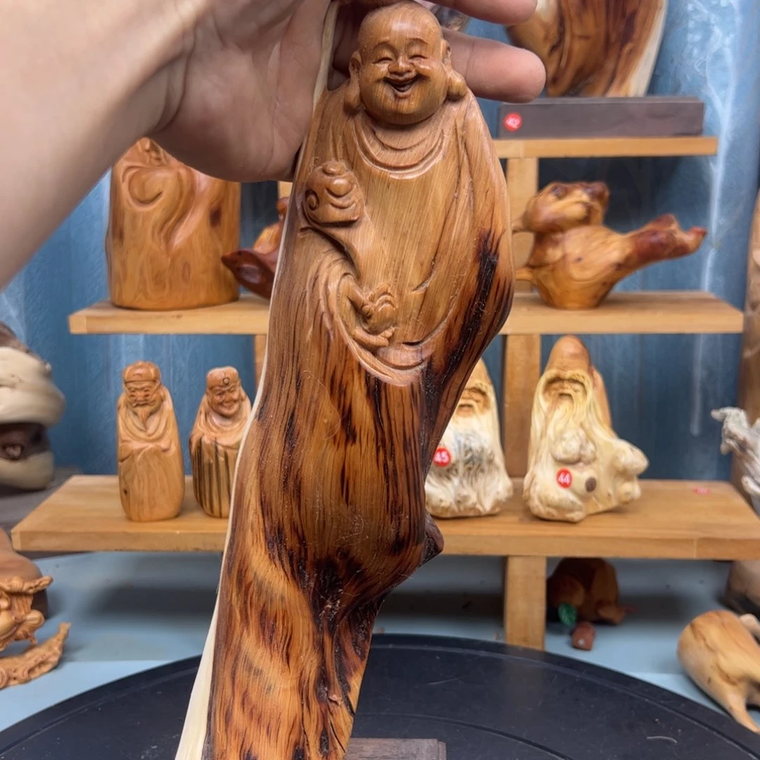 木崖柏木摆件手把件