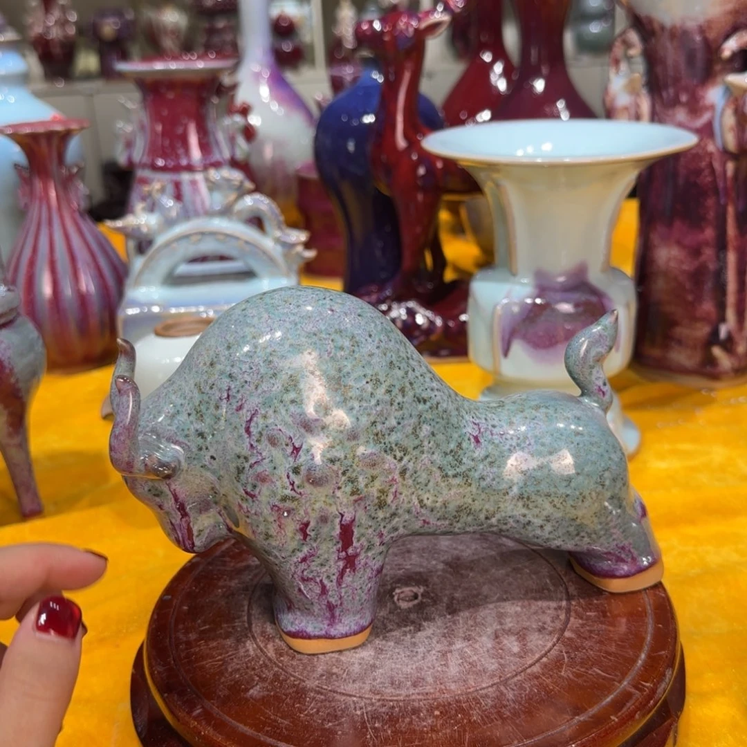 摆件瓷郑家钧窑摆件