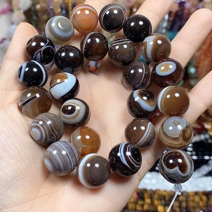 玛瑙/玉髓未镶嵌珠宝半成品玛瑙卡16mm