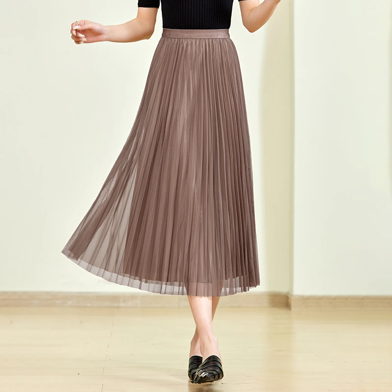 半身裙女春夏款新款高腰裙子A字裙垂坠感显瘦半身裙