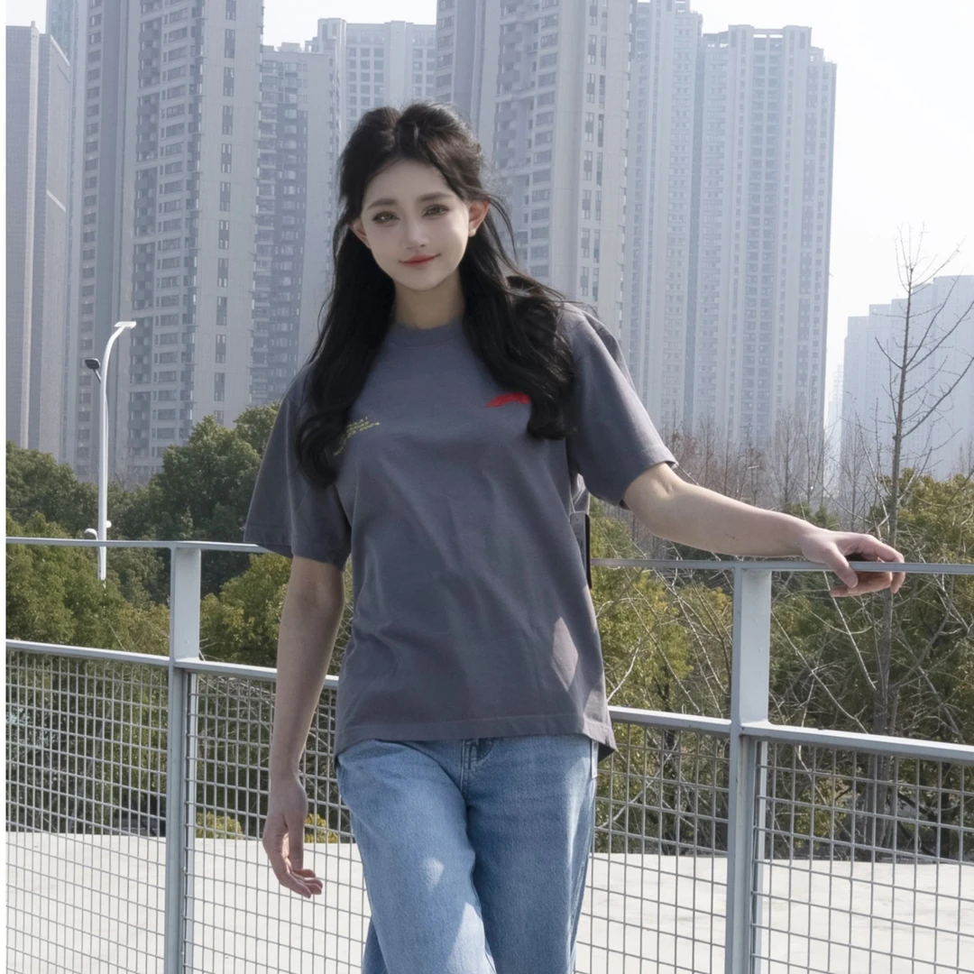 PACSUN×FORMULA 1 2025新款运动圆领短袖纯棉百搭时尚宽松T恤衫