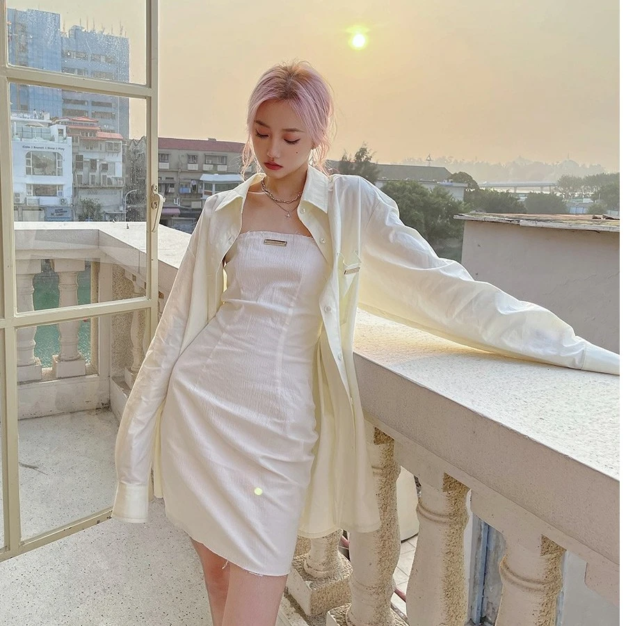 【春夏专属】LLDC 小众抹胸裙显瘦夏款仙女设计感连衣裙纯欲法式