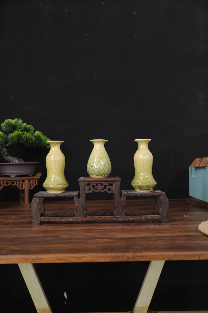 小花瓶手工创意复古中式花瓶插画钧瓷摆件【直播间福利】