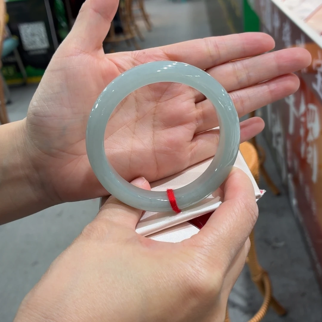 翡翠未镶嵌手镯54圈口