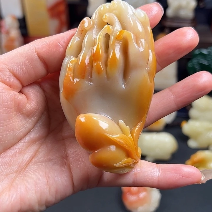 寿山石芙蓉石手把