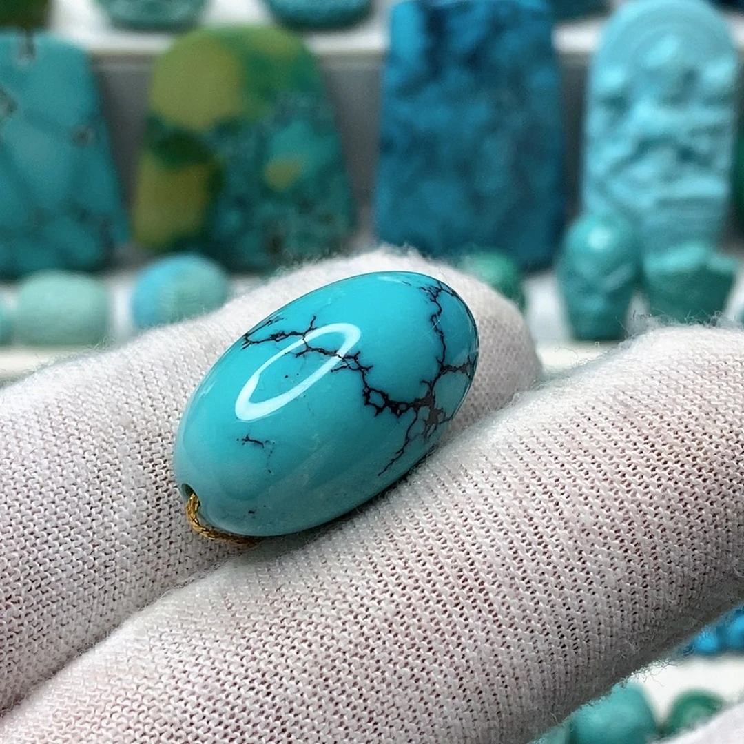 绿松石未镶嵌天然原矿 地大质检