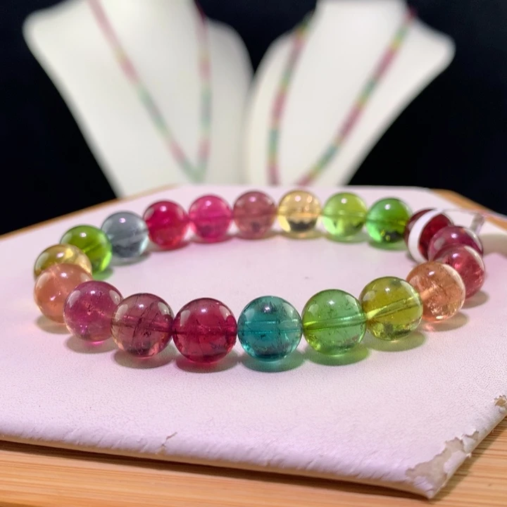 双色碧玺手链未镶嵌