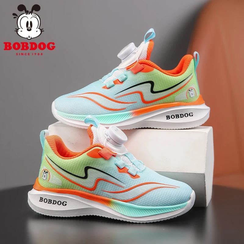 巴布豆男童鞋子春季新款中大童网面透气网鞋运动鞋赤兔儿童跑步鞋