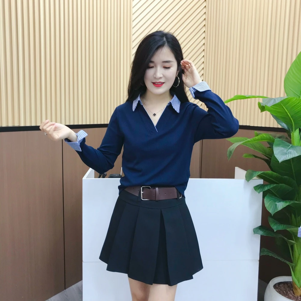 独特超好看单穿上衣女2025年新款爆款春季可外穿打底衫t恤Polo衫