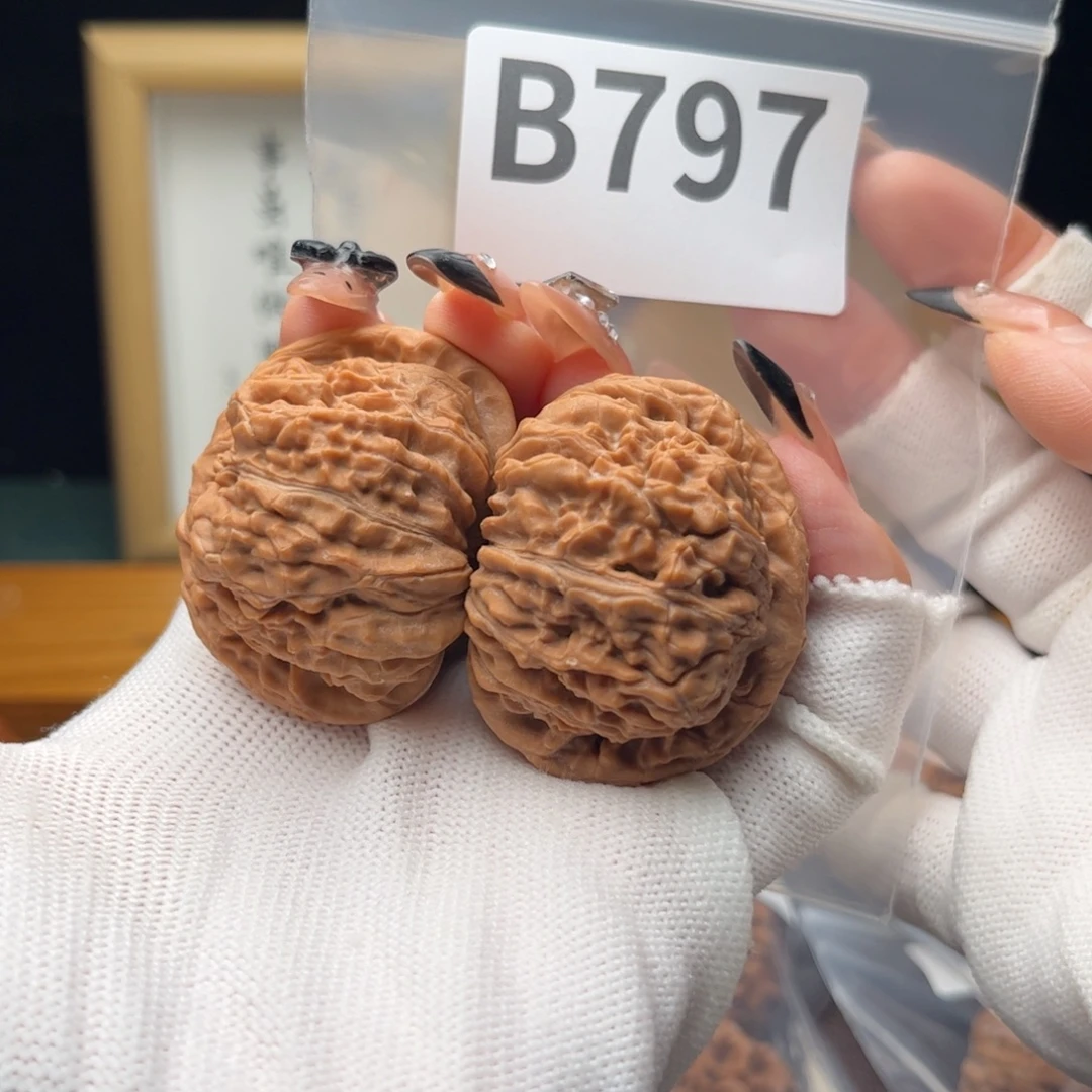 把件文玩核桃44四喜b797