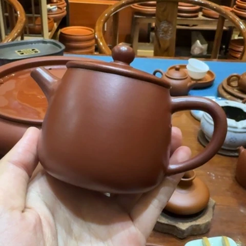 蔡***男茶壶紫砂潮州朱泥壶高石瓢