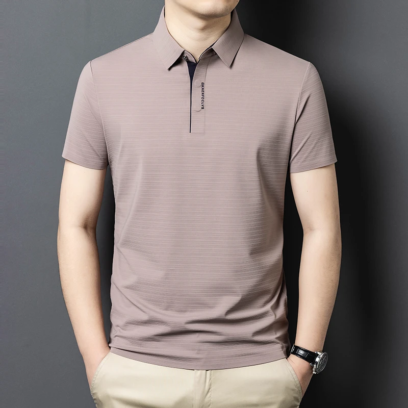 杉杉男士商务Polo衫夏季薄款短袖吸汗透气抗皱翻领T恤男装