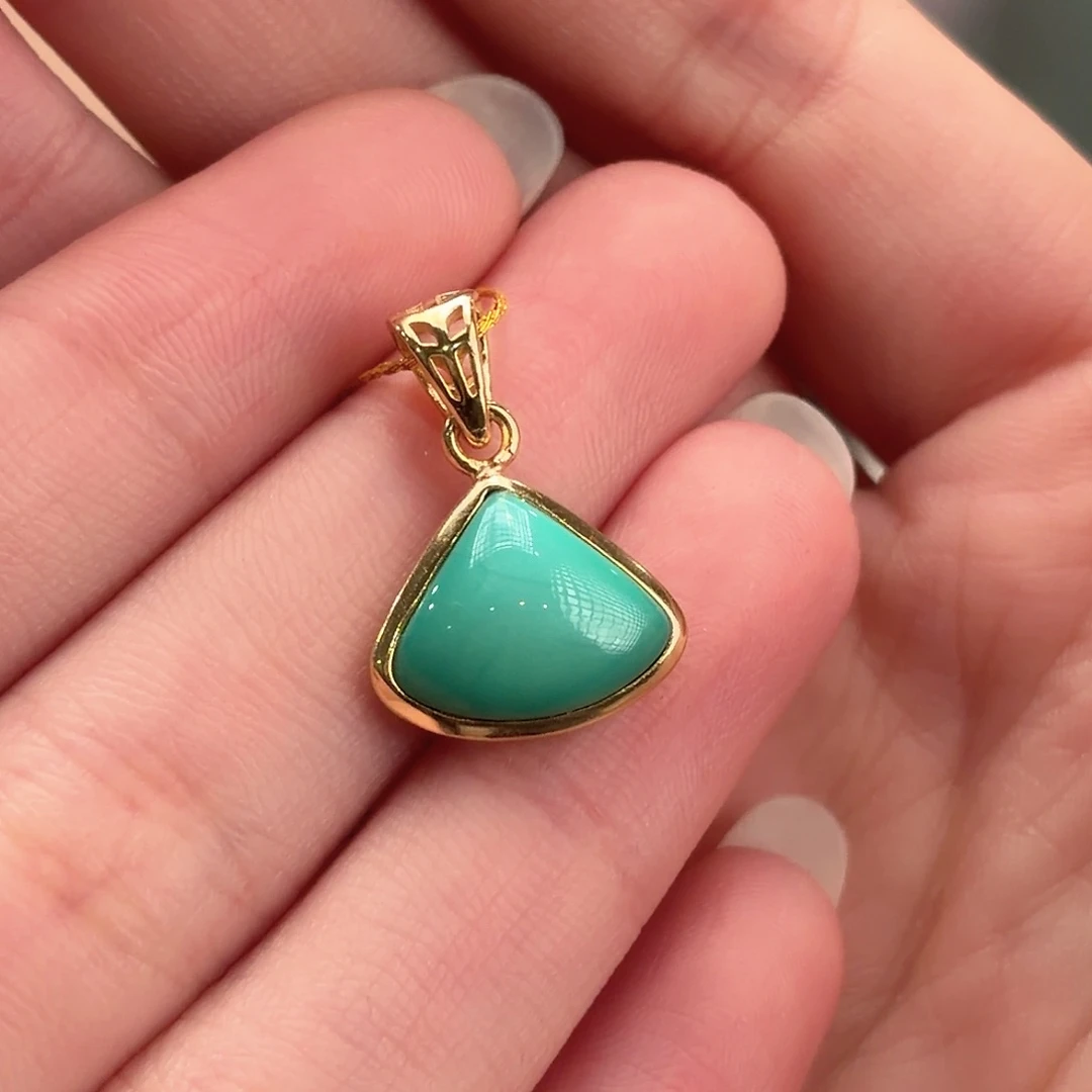 绿松石银S925镶嵌颈饰