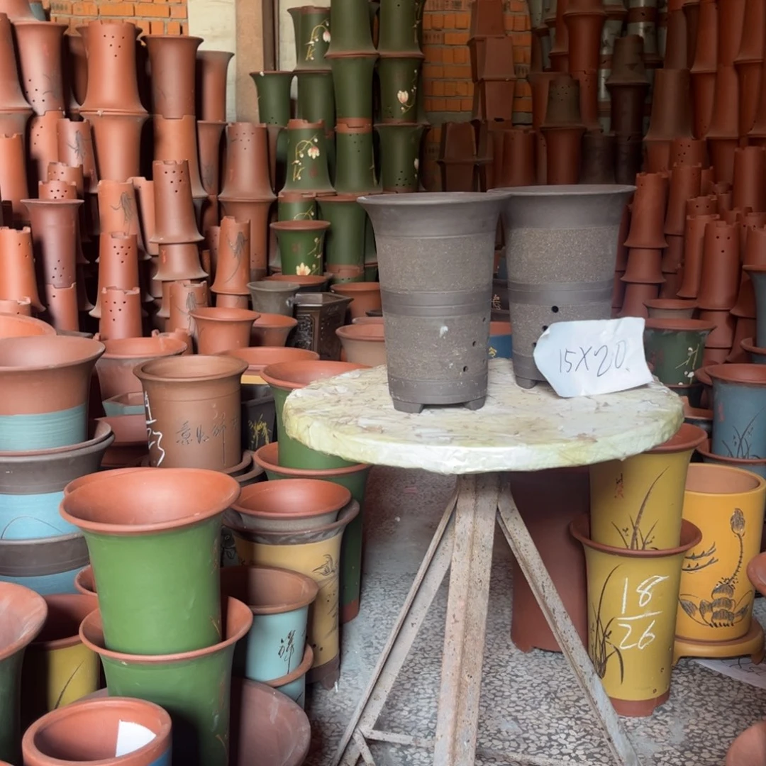 全部花苞紫砂花盆