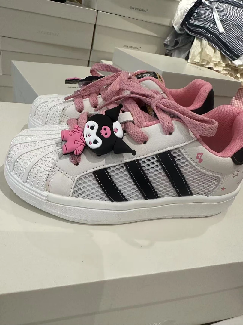 【haobaby童鞋】2025夏款库洛米撞色鞋带贝壳鞋20