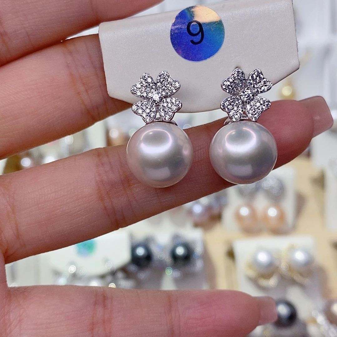 是****银S925镶嵌淡水珍珠耳饰
