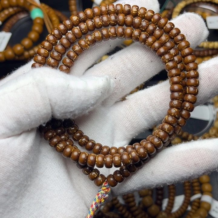 紫金鼠手串炸福利纯肉鼠尖微倒角满天星咖皮老料6.5尺脖挂