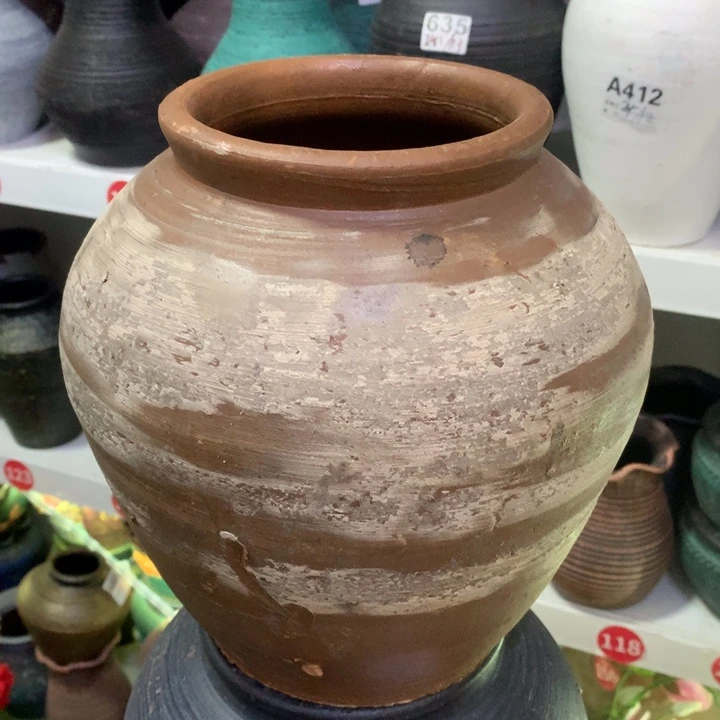 【闪购商品】红陶粗糙盆默认打孔高24口14