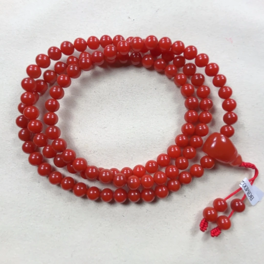 未镶嵌锦红6➕多圈南红玛瑙戒***N