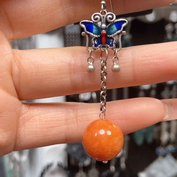 【闪购商品】翡翠耳饰银S925镶嵌小*耳饰