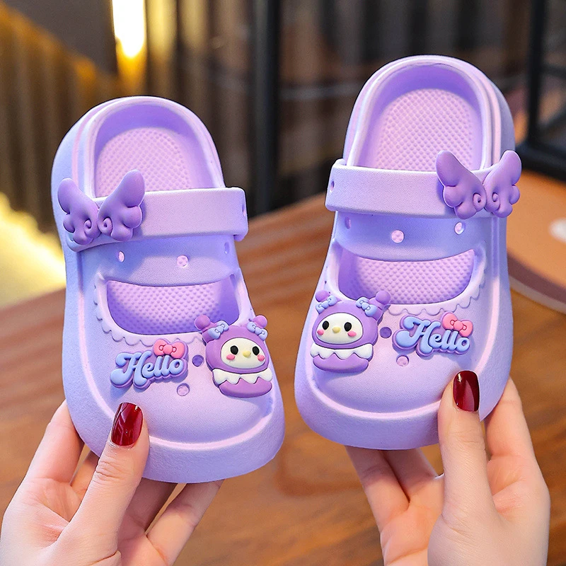 女童凉鞋夏季新款小孩公主鞋女童洞洞鞋室内外宝宝浴室凉拖鞋