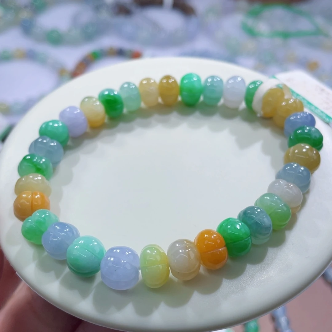 未镶嵌手链翡翠甜彩南瓜卡8+