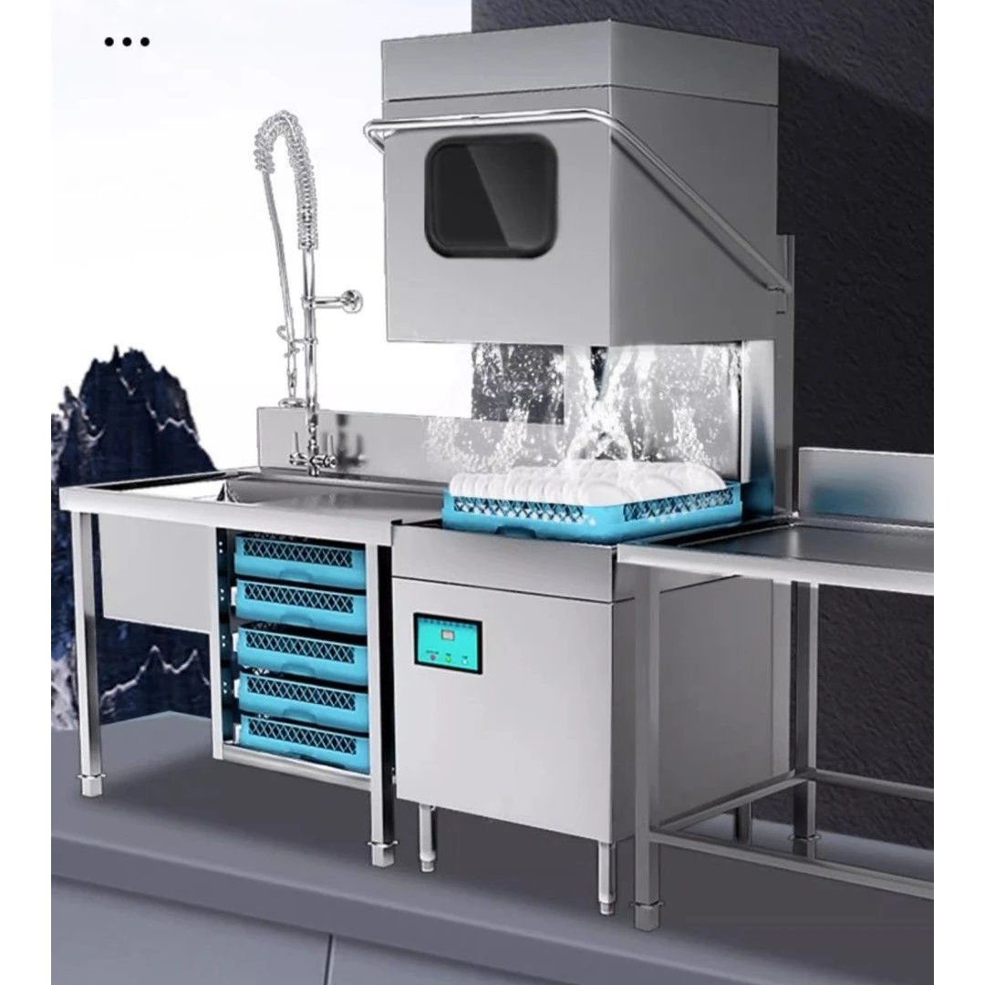 揭盖式商用洗碗机全自动酒店厨房食堂酒吧洗杯机省电餐厅催干