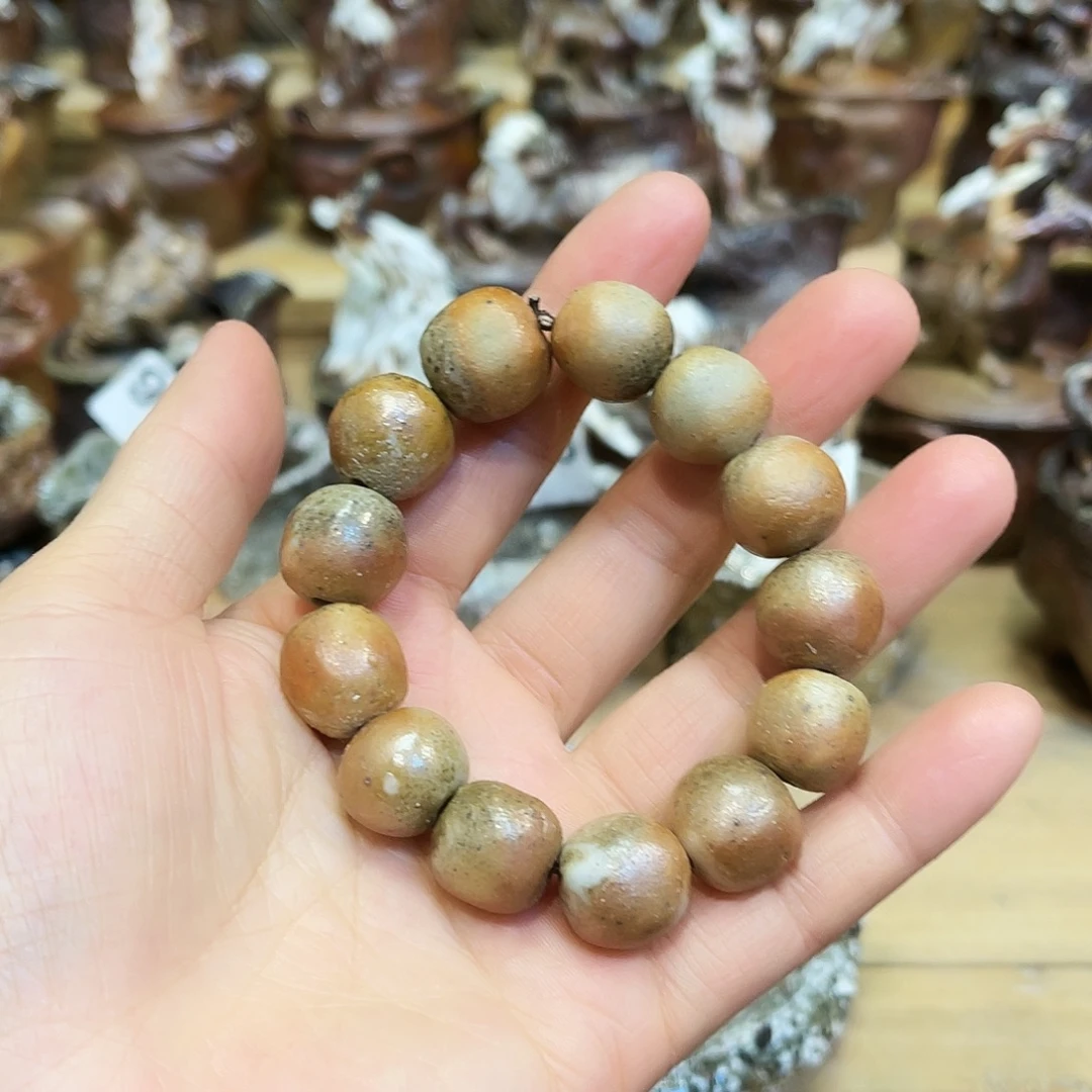 瓶柴烧粗陶手捏捏手串