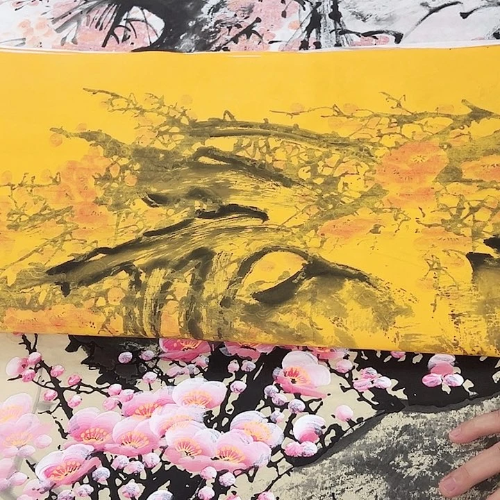 横款晚上好展示作品的