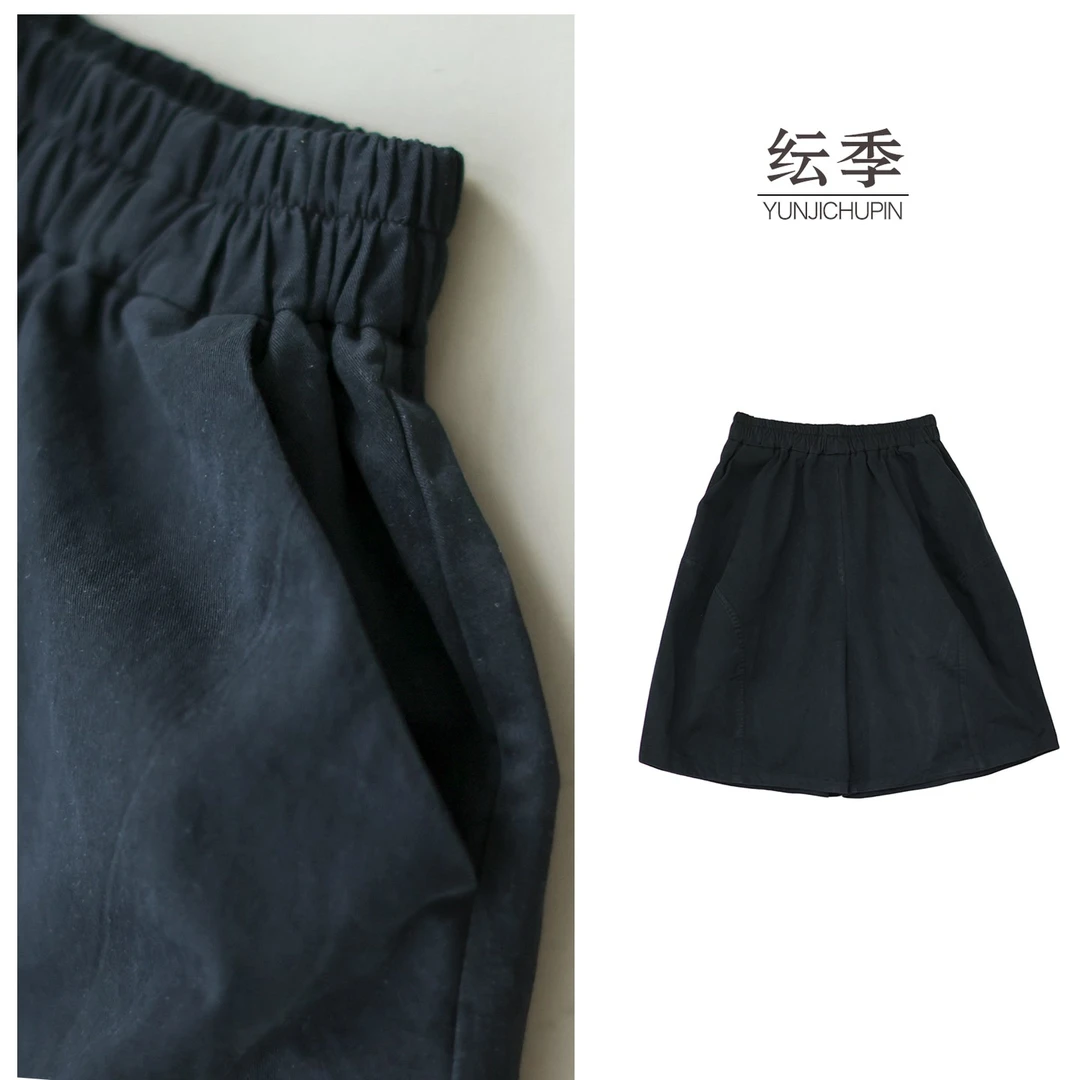 【纭裳定制】裤长54-56 夏季宽松薄款百搭透气休闲短裤女D25671