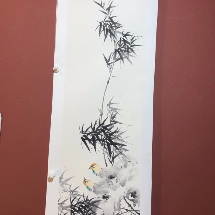 国画听兰老师花鸟