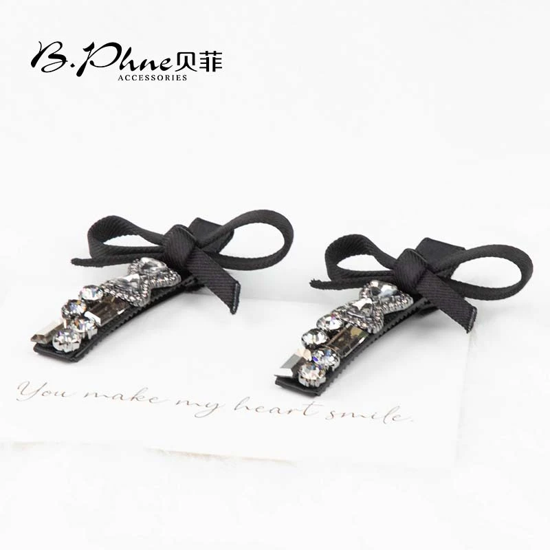 B.【贝菲】蝴蝶结压夹黑色