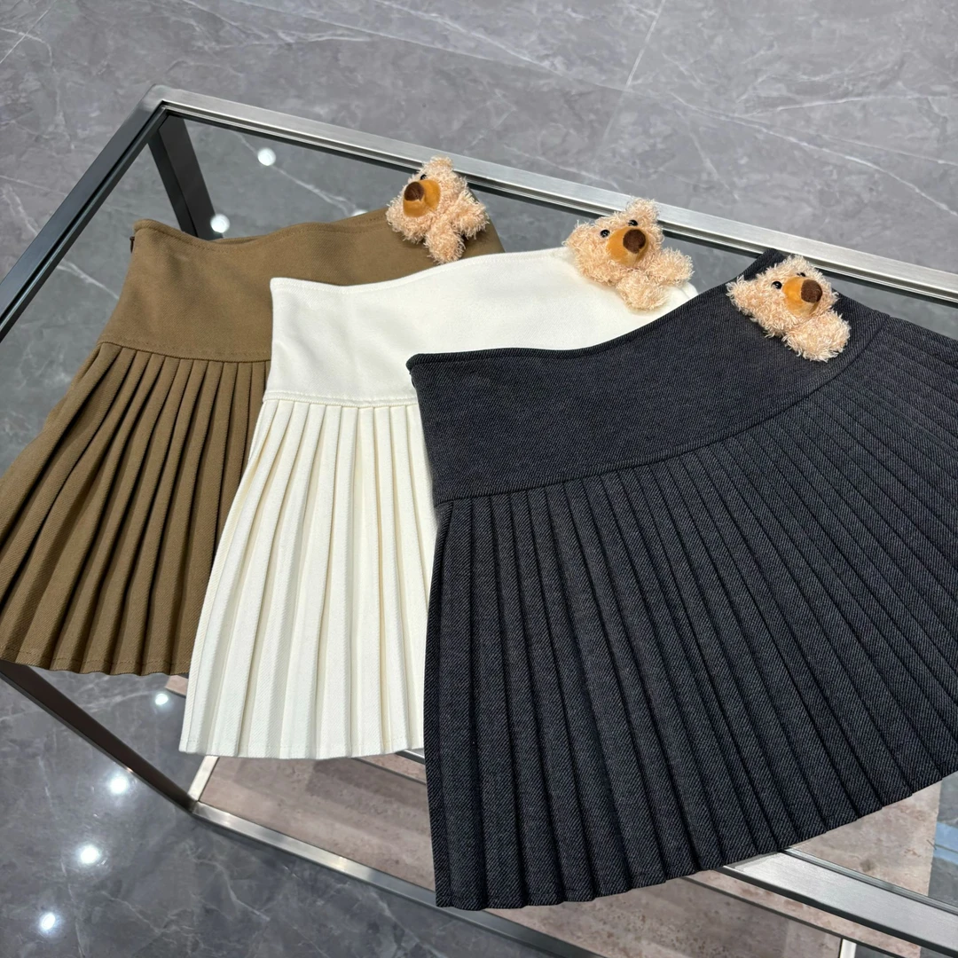 【YU·PP】（058）小众校园网感俏皮可爱小玩偶英伦秋冬百褶裙（P0059）