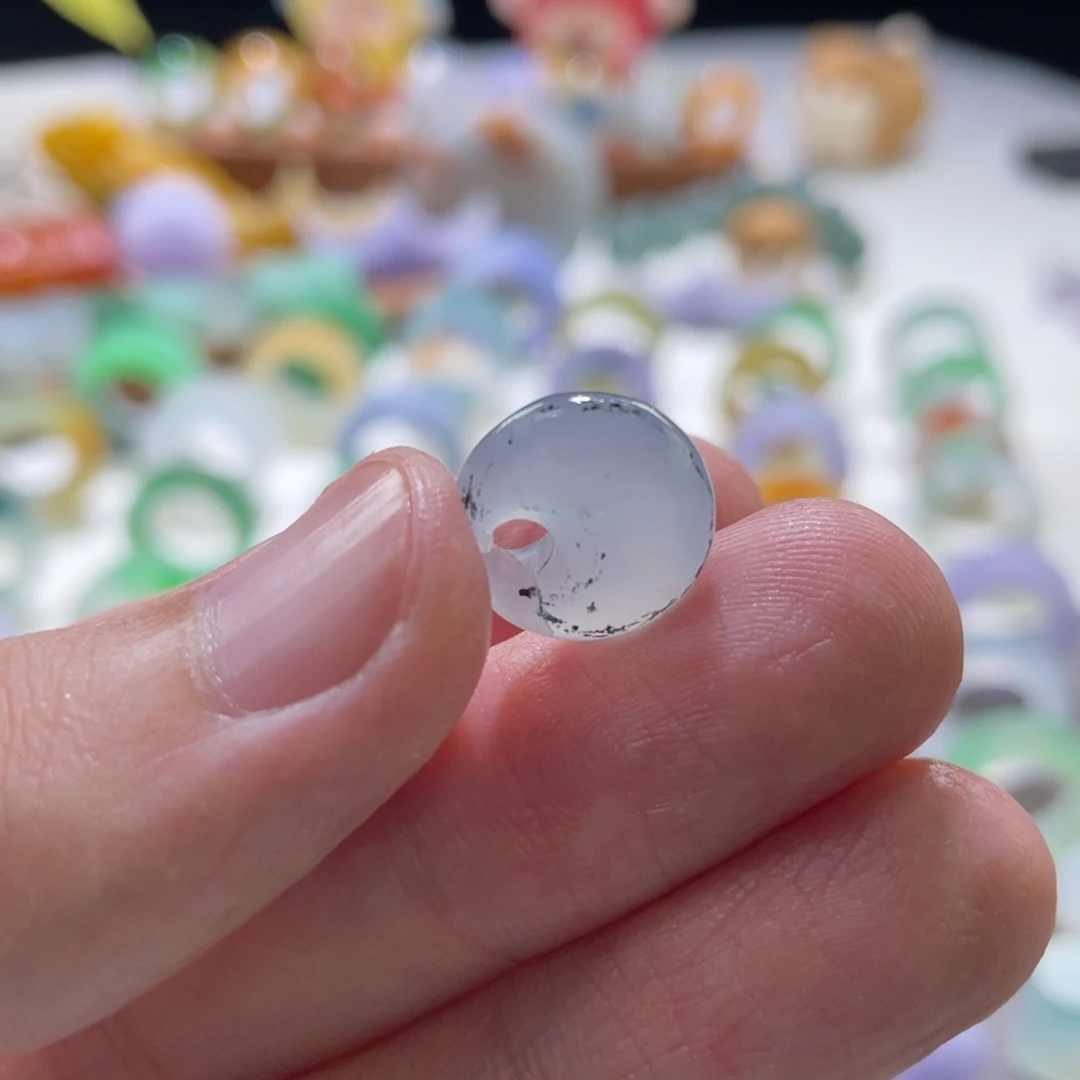 定制翡翠未镶嵌天空蓝月亮