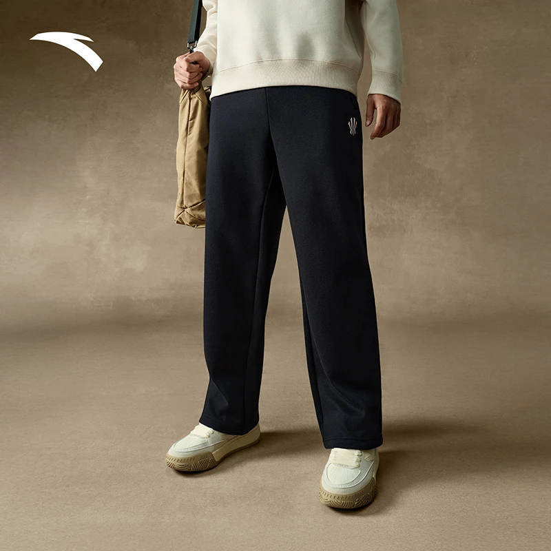 安踏欧文运动裤男裤2025新款裤子冬季卫裤加绒保暖长裤172541309N