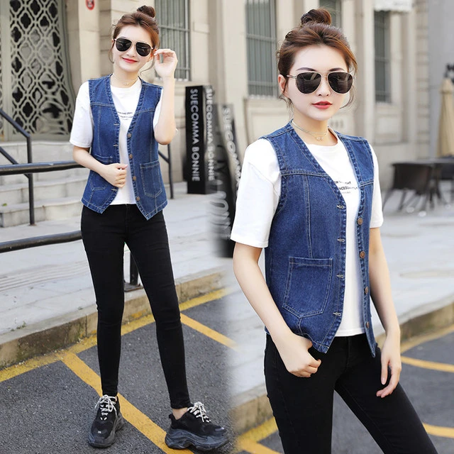 牛仔马甲女春秋2026年新款秋季韩版初秋女士外搭网红秋冬马夹外套