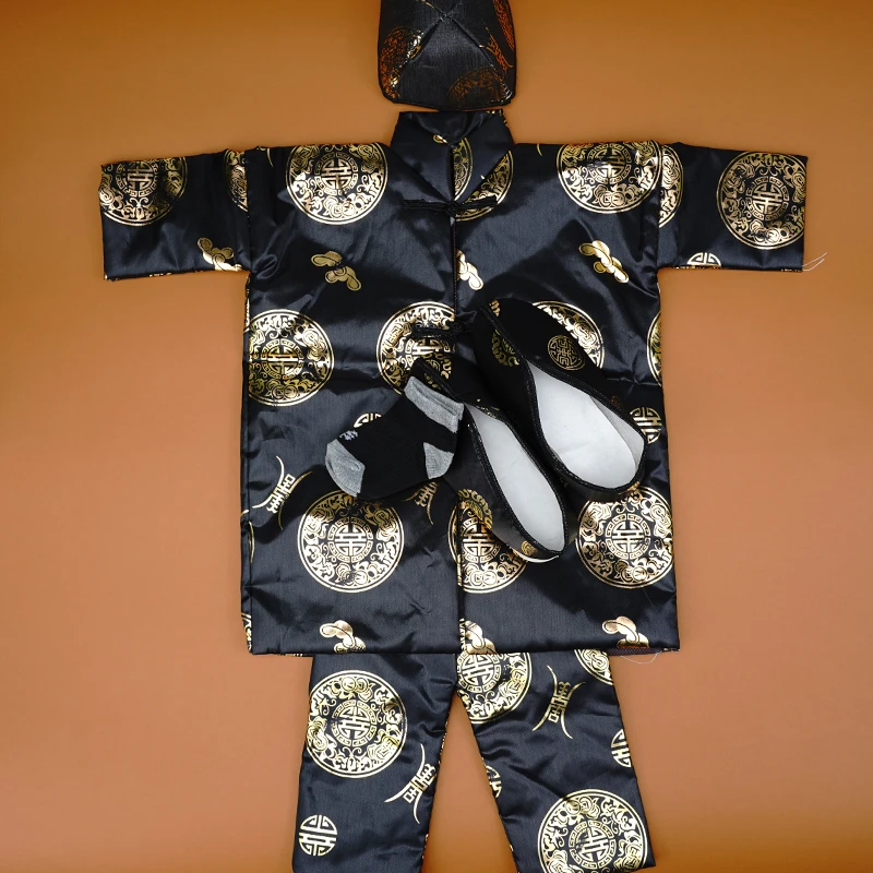 高档精品丝绸故人冬季御寒棉衣五件套中国风