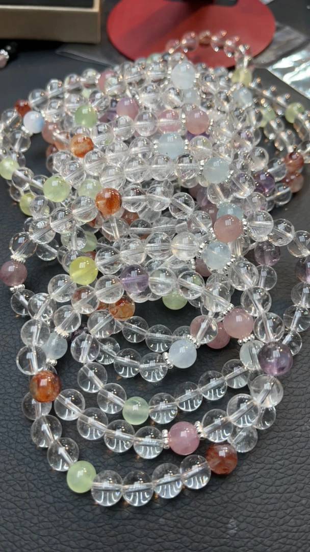 白水晶单圈糖果手串B43