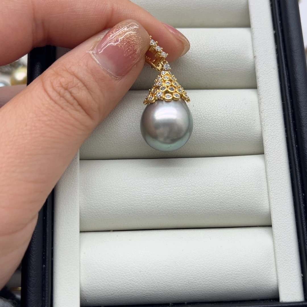 吊坠(不含链)海水珍珠银S925镶嵌