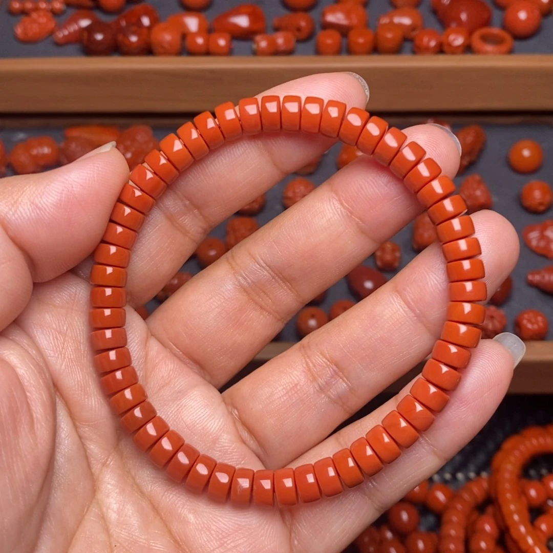 南红玛瑙配饰未镶嵌手串
