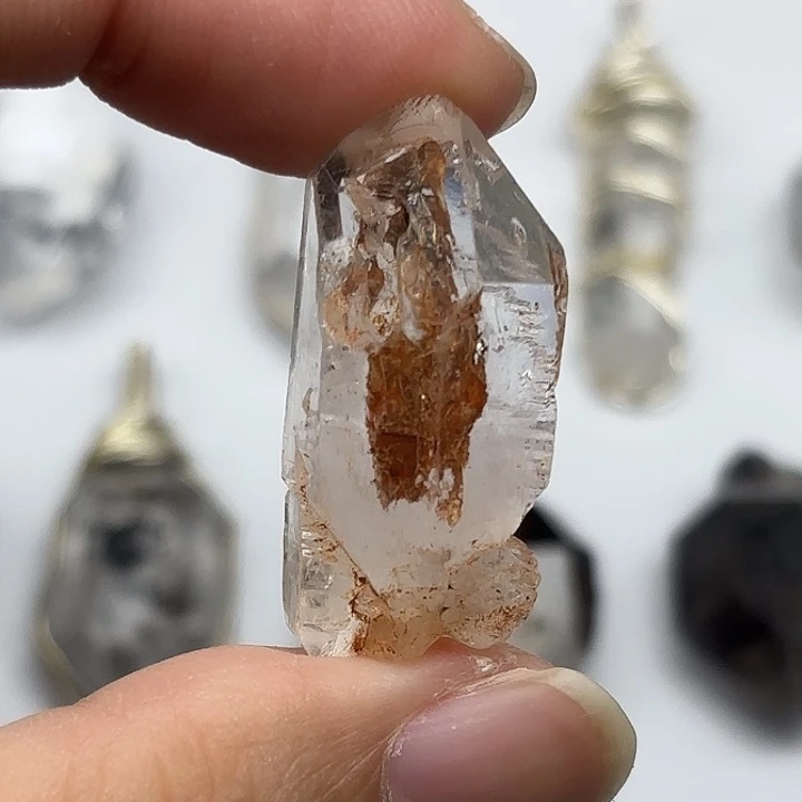 未镶嵌水晶颈饰巴基斯坦红泥闪灵钻33mm+
