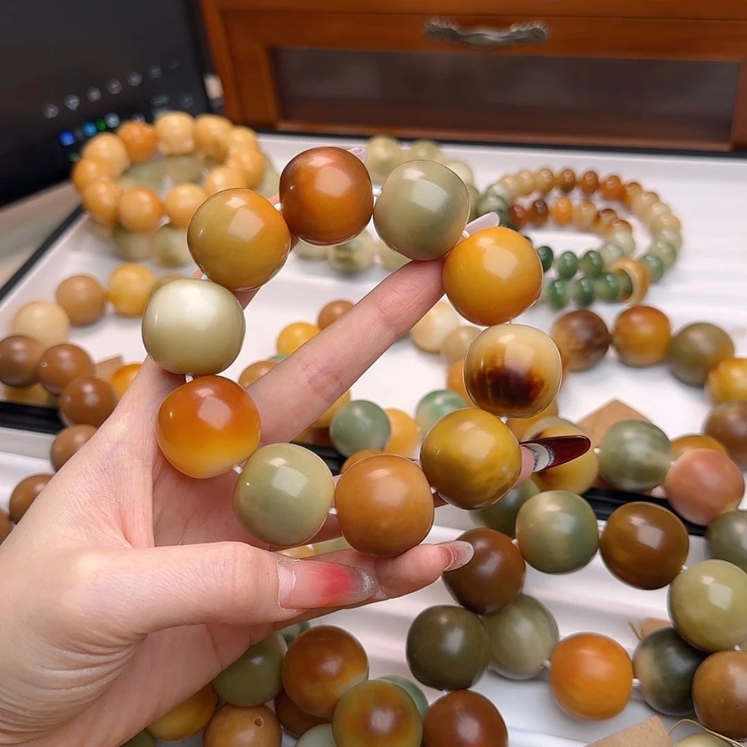 菩提根/象牙果手串卡24干磨苹果微瑕