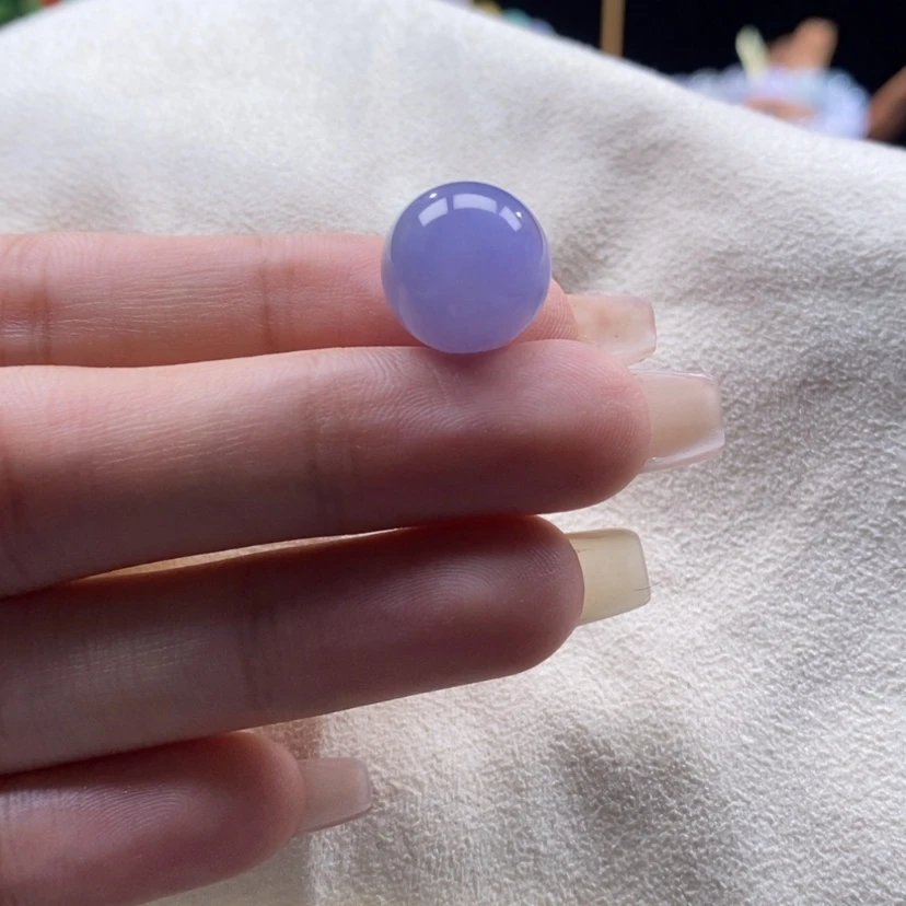 【闪购商品】翡翠颈饰未镶嵌浓紫洒金珠卡13.7