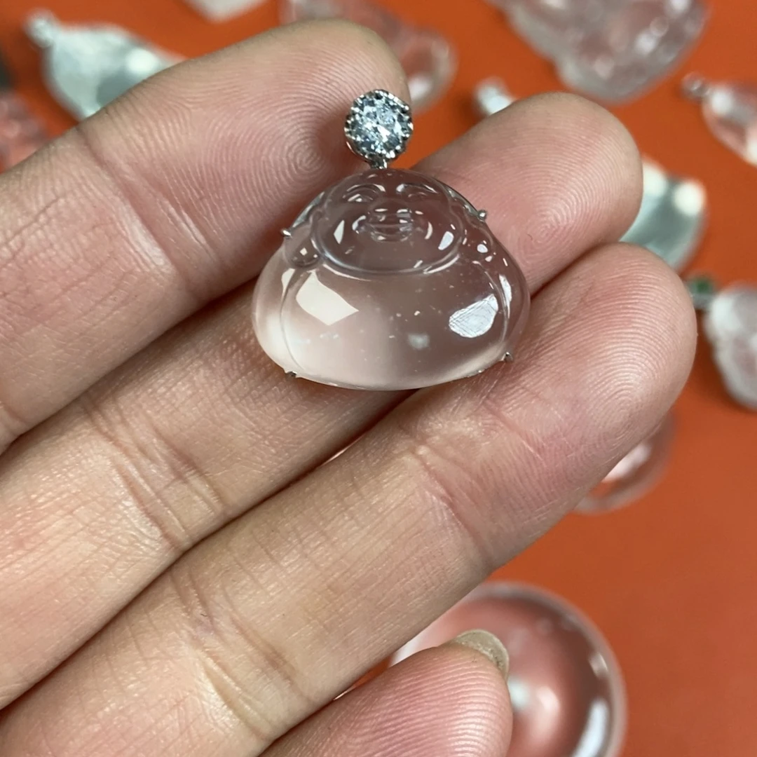 楽***石英质玉银S925镶嵌颈饰