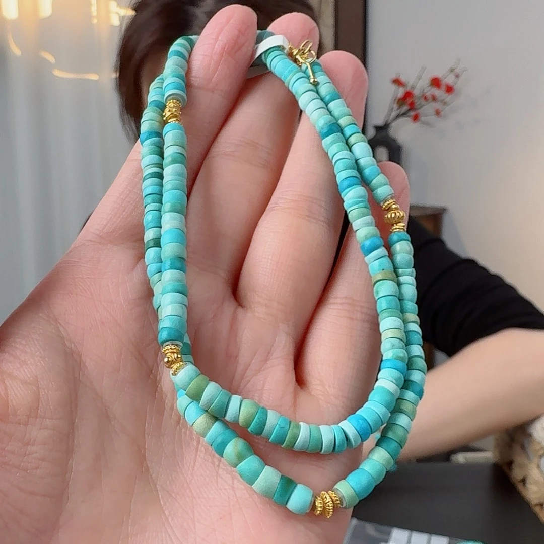 绿松石18K金镶嵌珠宝奇石